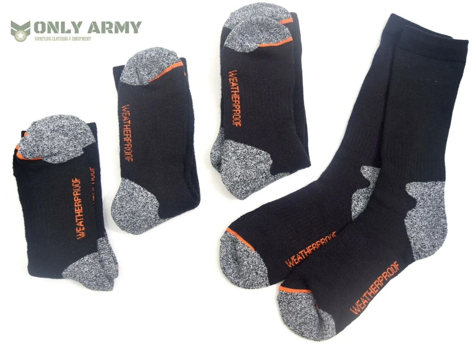 4 x Pairs Outdoor Crew Socks WEATHERPROOF® Thermal Cushioned Work Hiking Walking