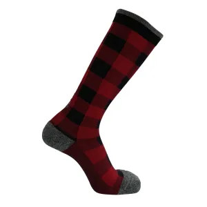 ACHI  Lumber Jack Red Compression Socks, 20-30 mmHg