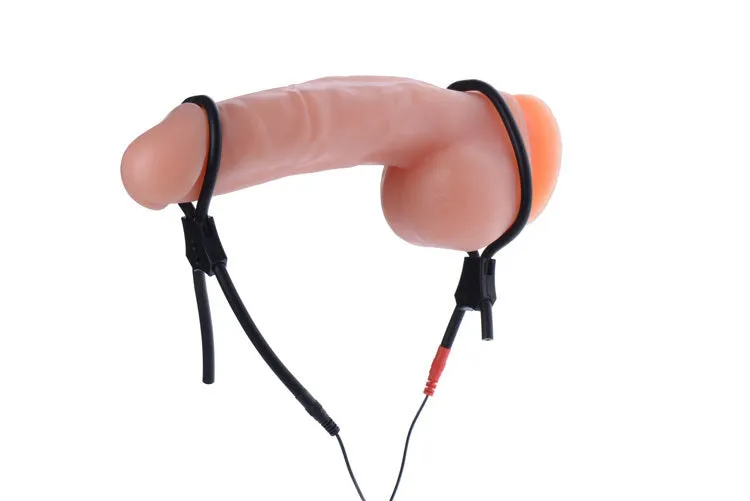 Adjustable E-Stim Cock and Ball Tie