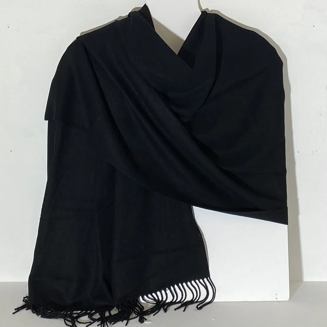 Aggie Cashmere Mix Wrap - Black