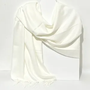 Aggie Cashmere Mix Wrap - White