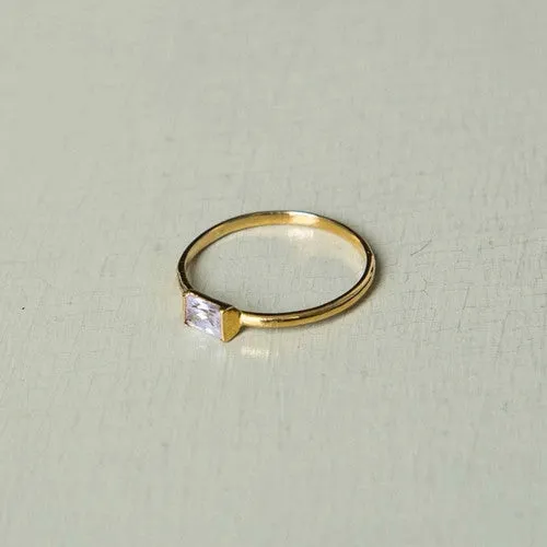 agnes - baguette diamond ring