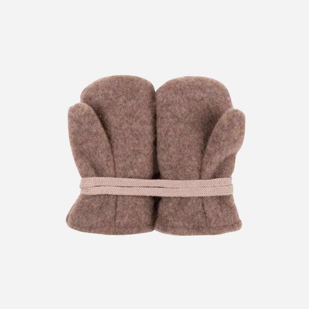 Baby & Kids Merino Wool Fleece Mittens - Hazelnut