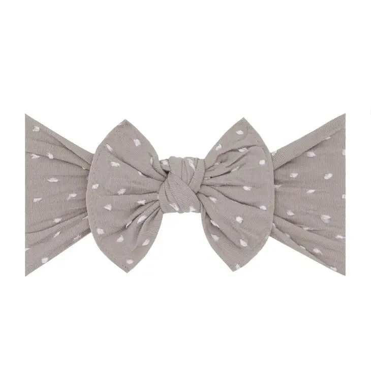 Baby Bling Bows - Shabby Knot - Mushroom Dot