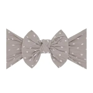 Baby Bling Bows - Shabby Knot - Mushroom Dot