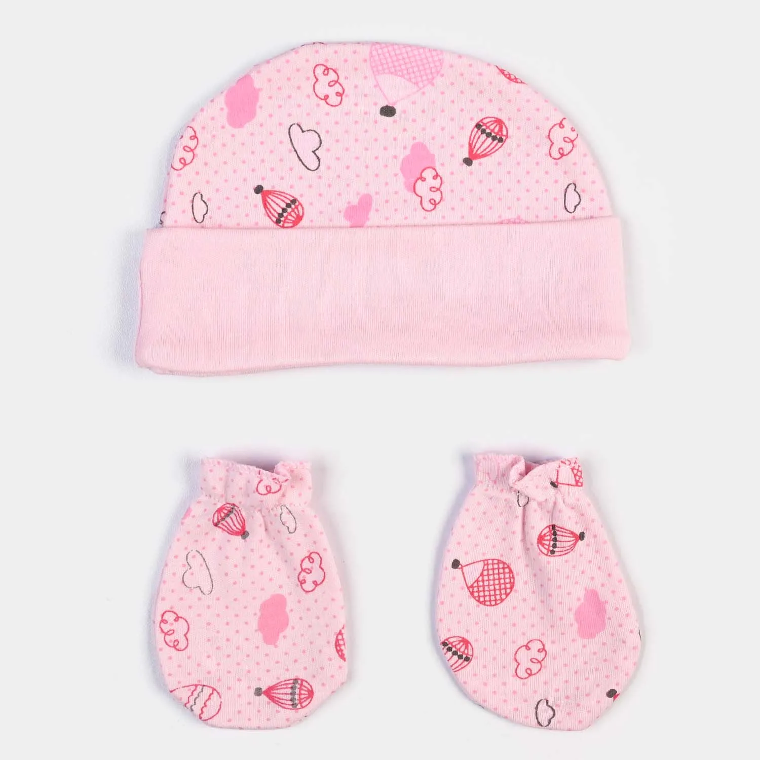 Baby Swaddle With Cap & Mittens Set