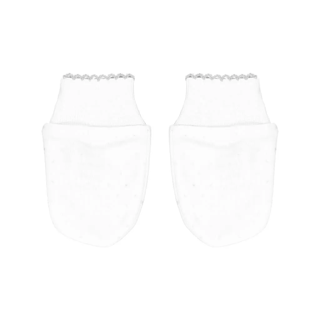 Basic Solid Mittens White/Grey