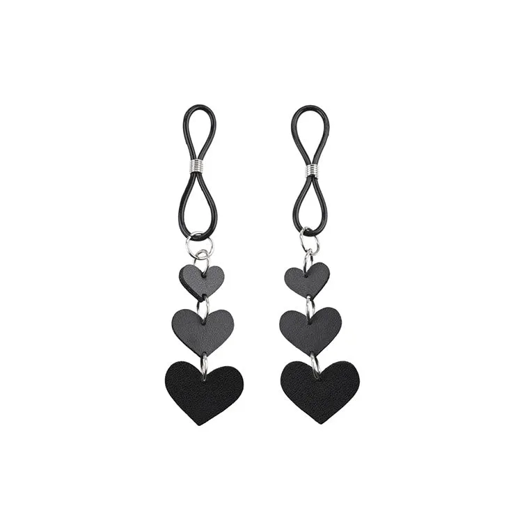 Black Heart Nipple Ties