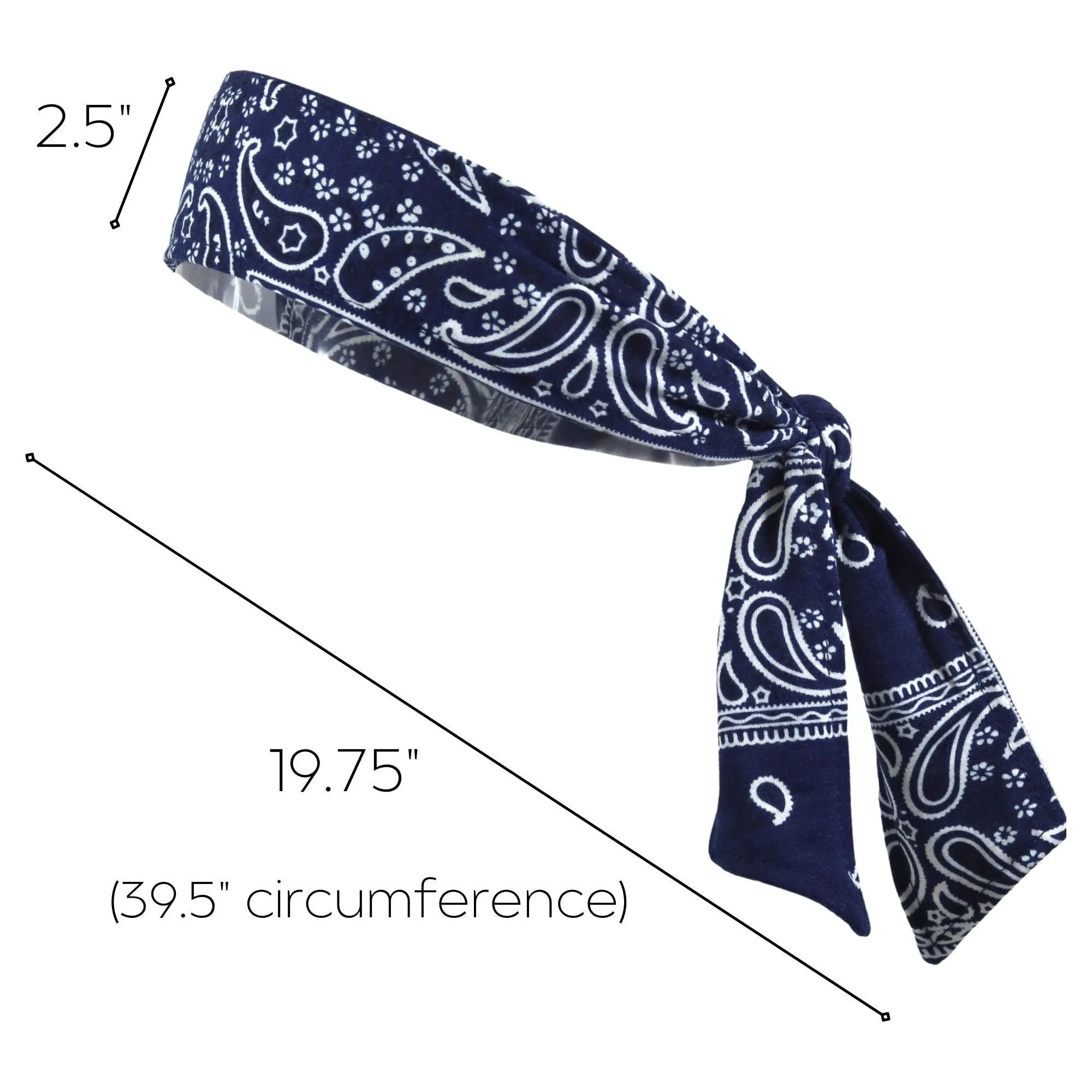 Blue Bandana Tie Headband