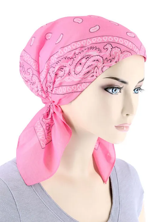 CE-BDNASCARF-LTPINK#Bandana Scarf in Light Pink