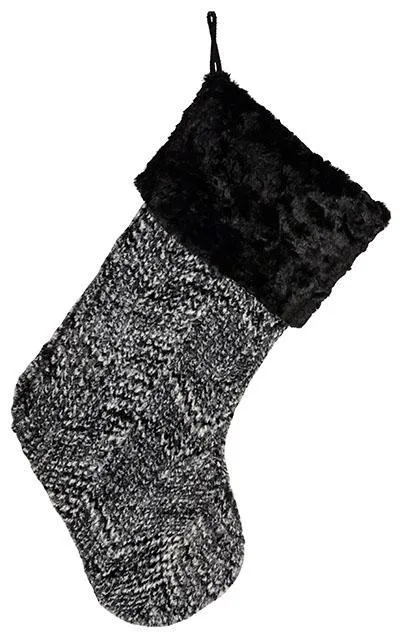 Christmas Stocking - Cozy Cable Faux Fur (Limited Availability)