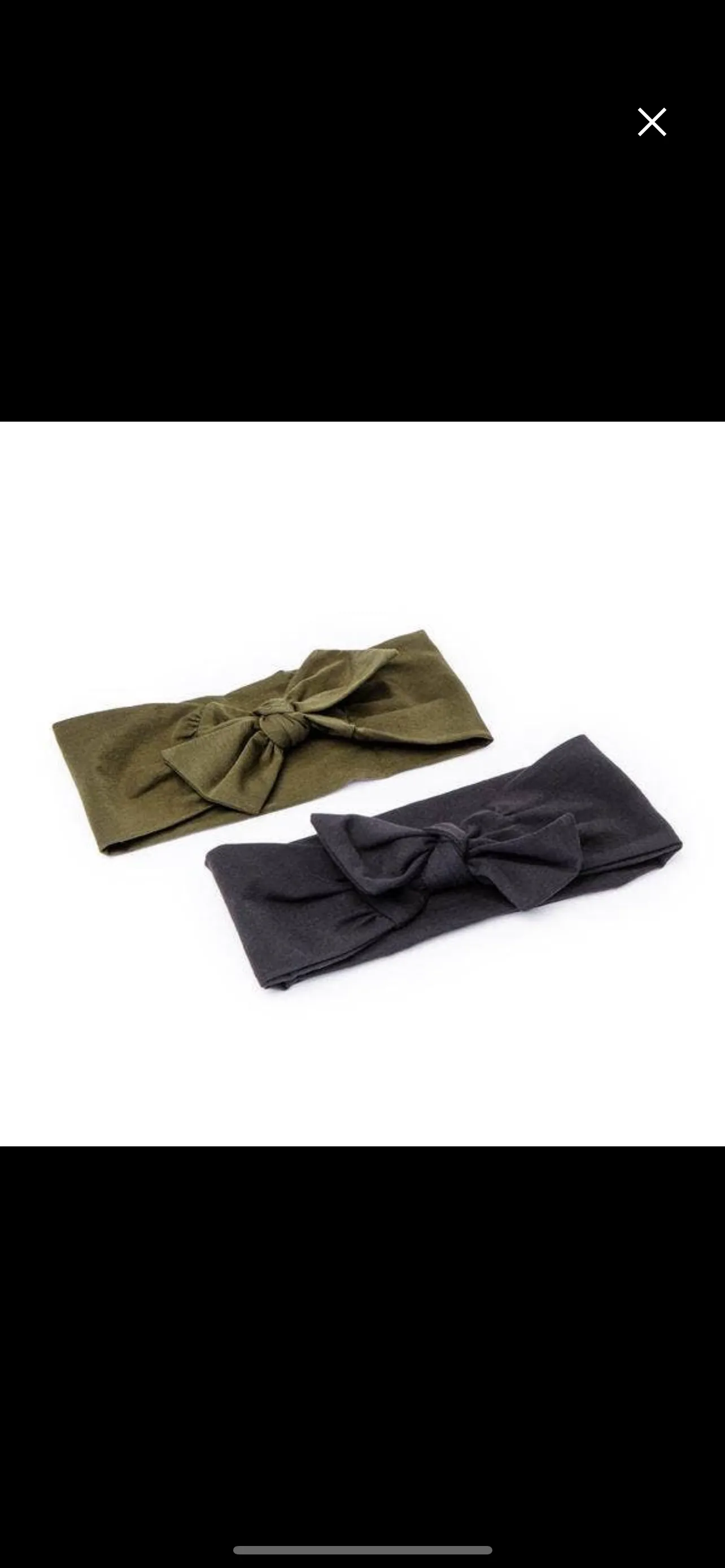 Cotton adjustable headband 2 pack