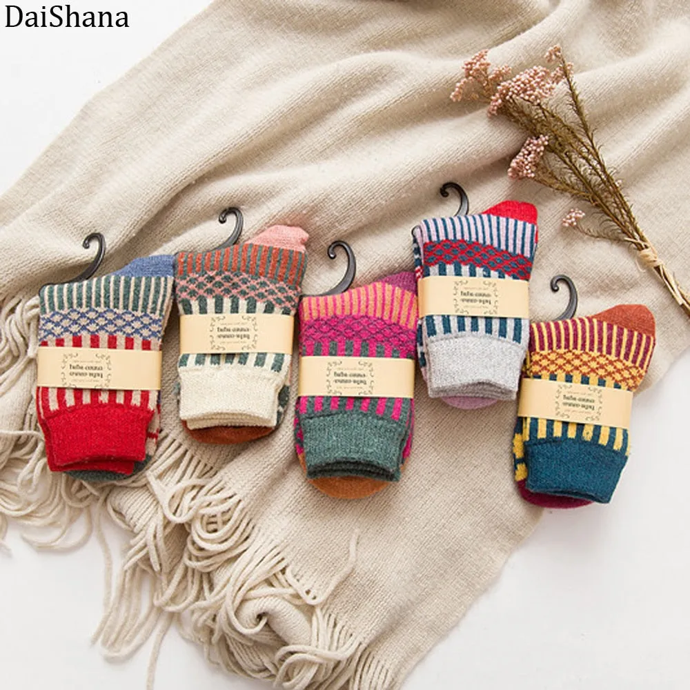 DAISHANA Warm Wool Winter Socks - Women's