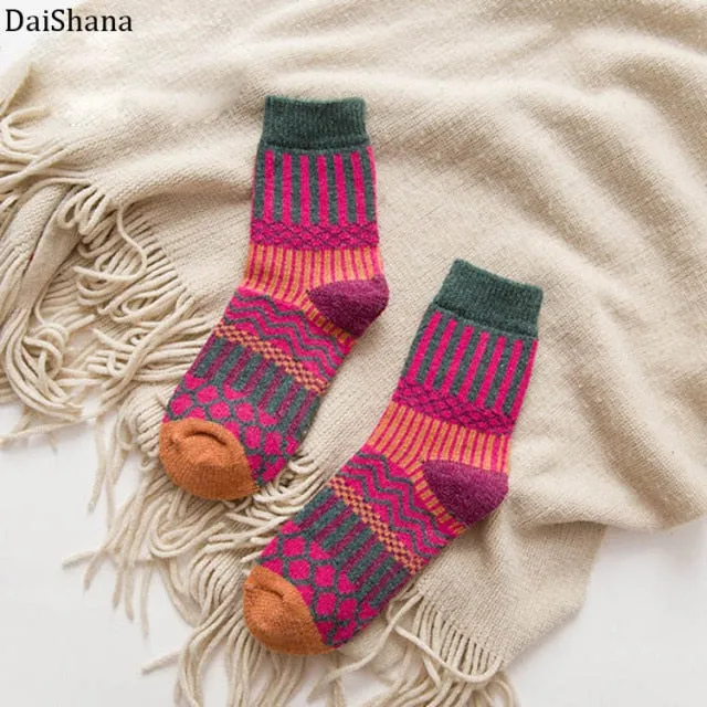 DAISHANA Warm Wool Winter Socks - Women's