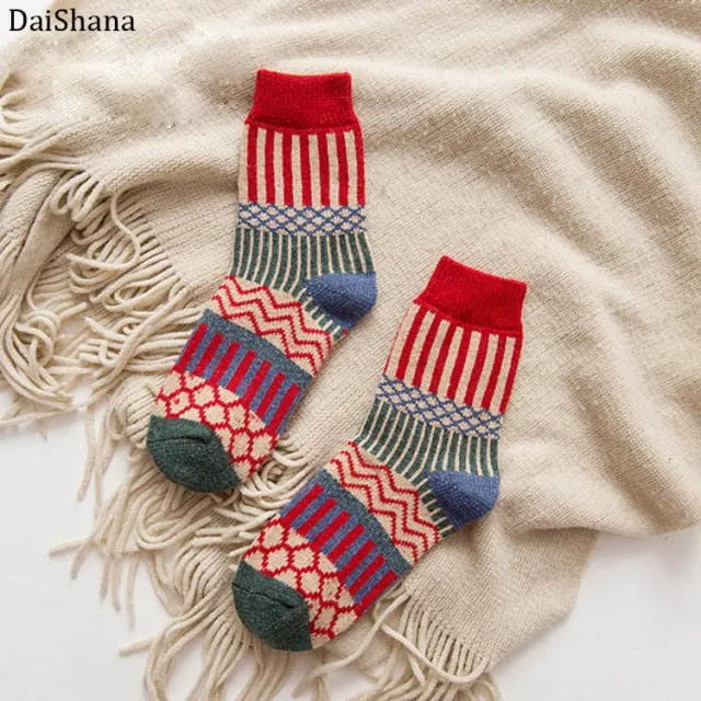 DAISHANA Warm Wool Winter Socks - Women's