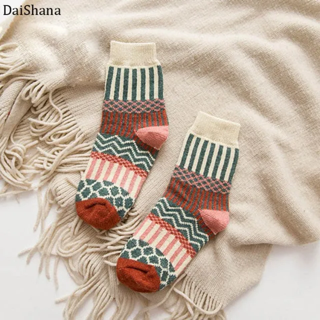 DAISHANA Warm Wool Winter Socks - Women's