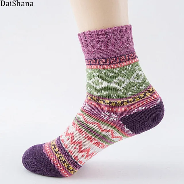 DAISHANA Warm Wool Winter Socks - Women's