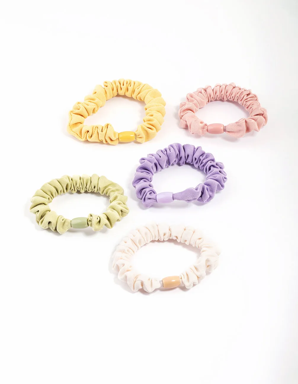 Fabric Mini Scrunchies 5-Pack