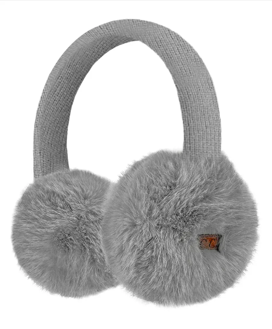 Faux Mink Fur Knitted C.C. Beanie Earmuff EMS0155