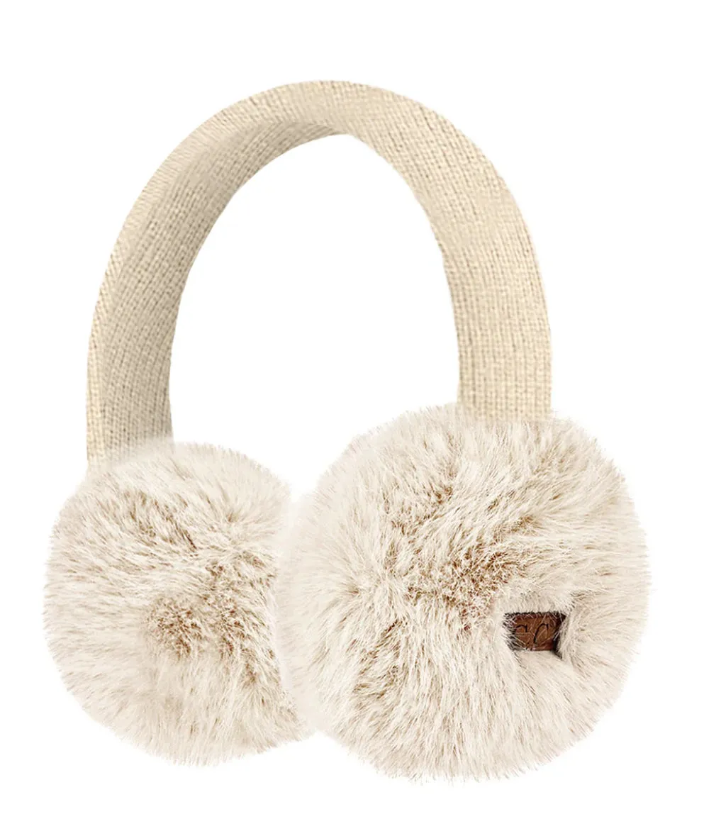 Faux Mink Fur Knitted C.C. Beanie Earmuff EMS0155