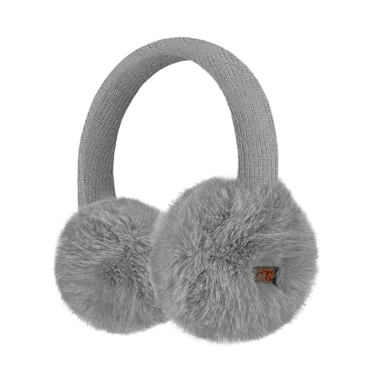 Faux Mink Fur Knitted C.C Earmuff in Pink or Grey