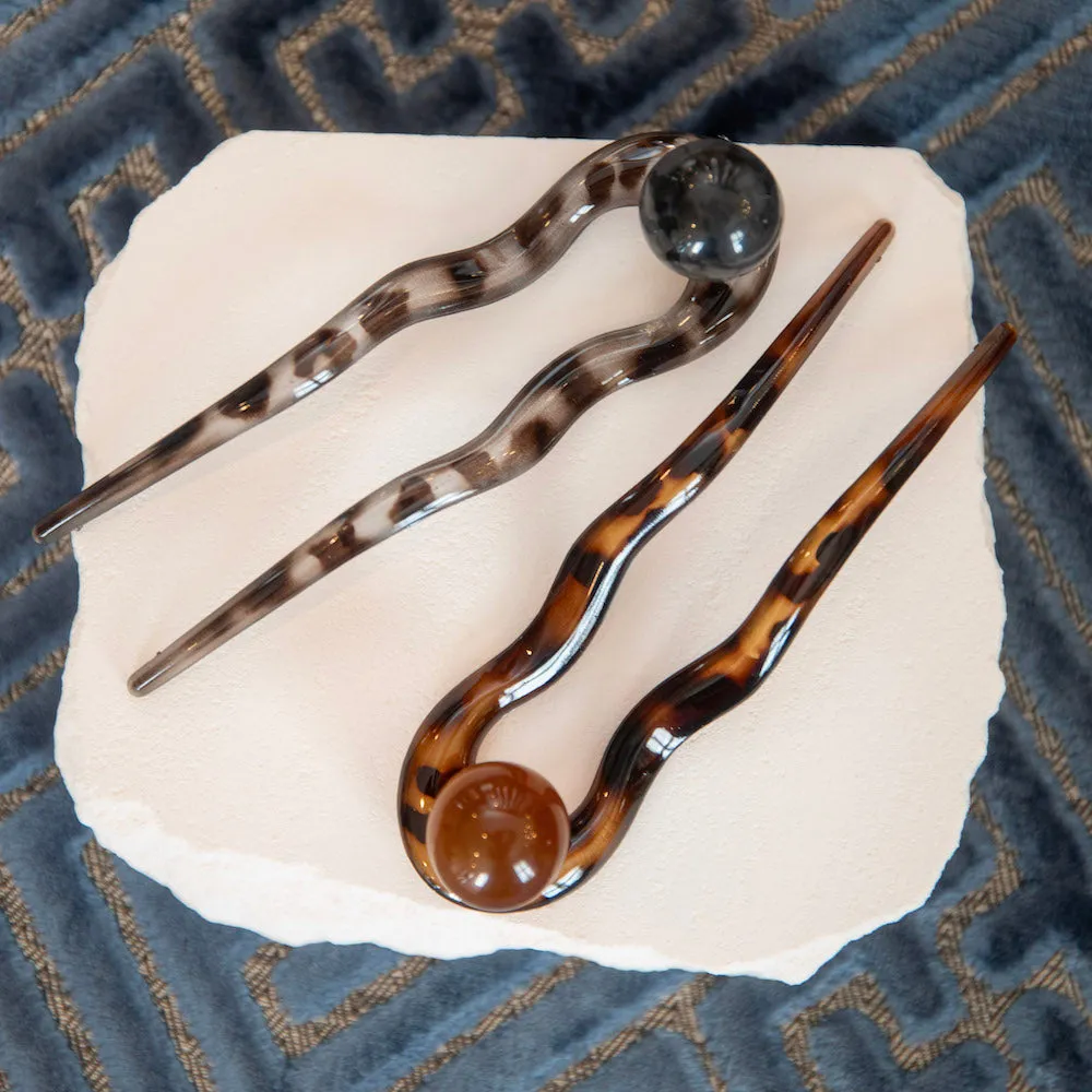 French Hair Pin Set - Tortoise   Pearl