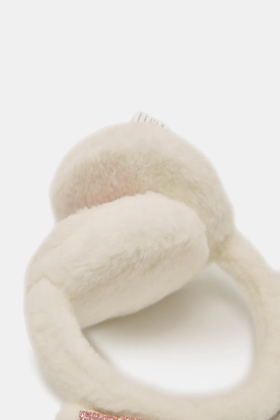 Girls Beige Glitter Embellished Earmuff