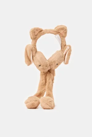 Girls Beige Rabbit Earmuff