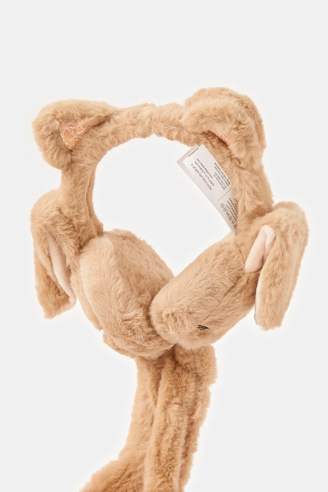 Girls Beige Rabbit Earmuff