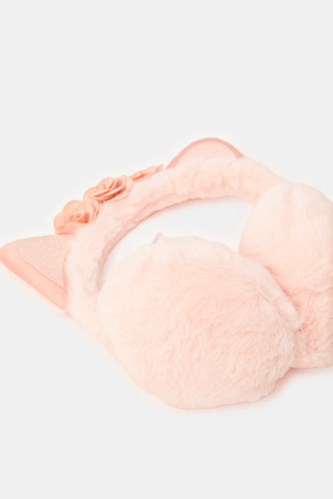 Girls Pink Floral Earmuff