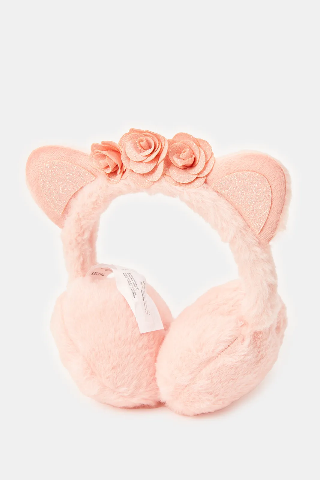 Girls Pink Floral Earmuff