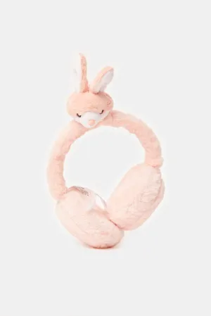 Girls Pink Rabbit Earmuff