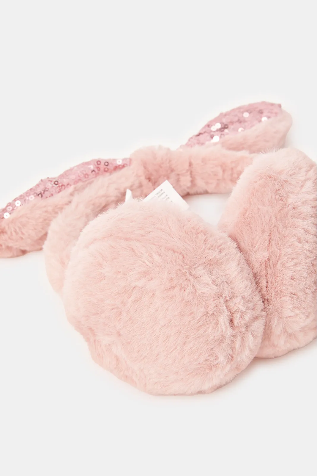 Girls Pink Sequins Earmuff