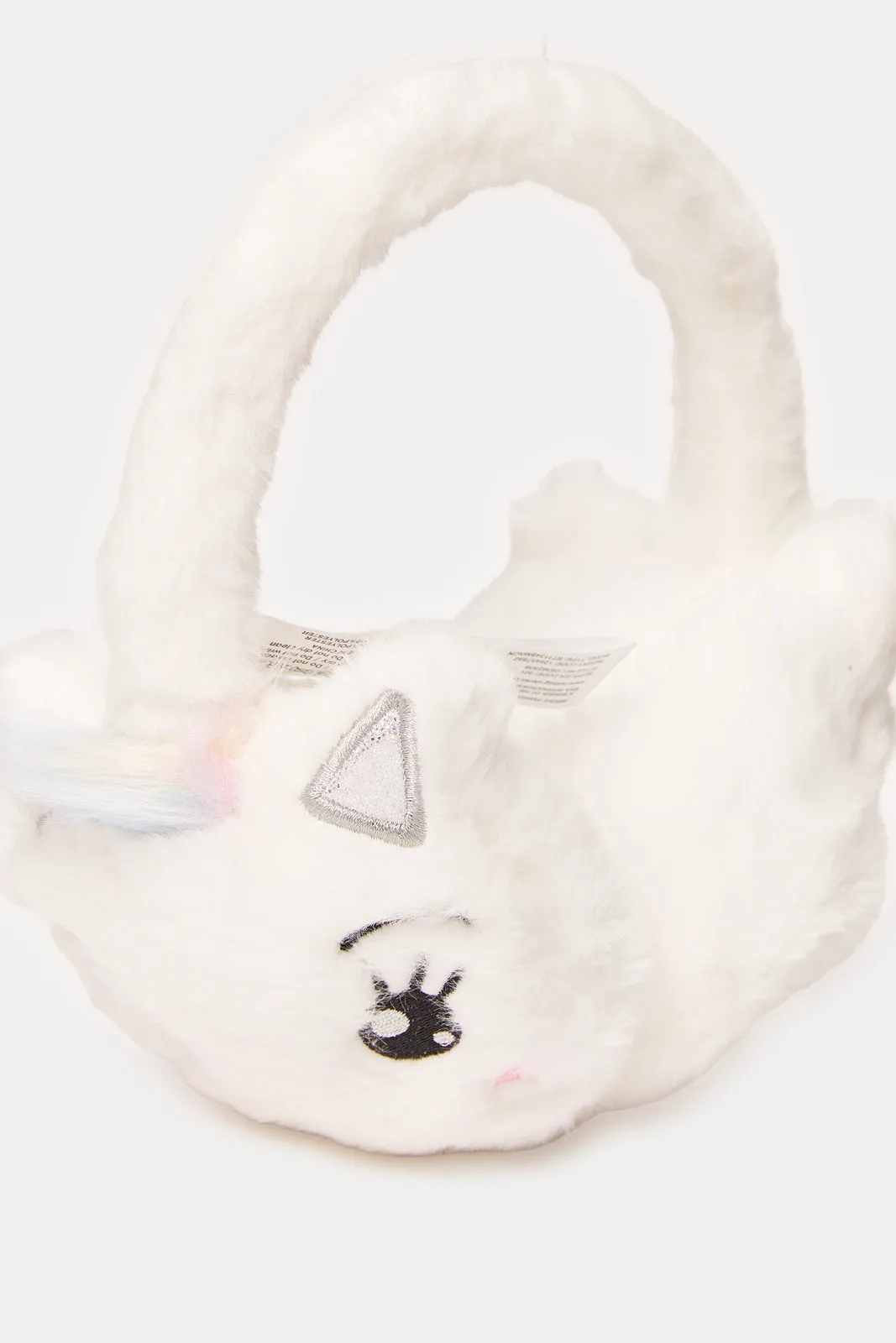 Girls White Unicorn Earmuff