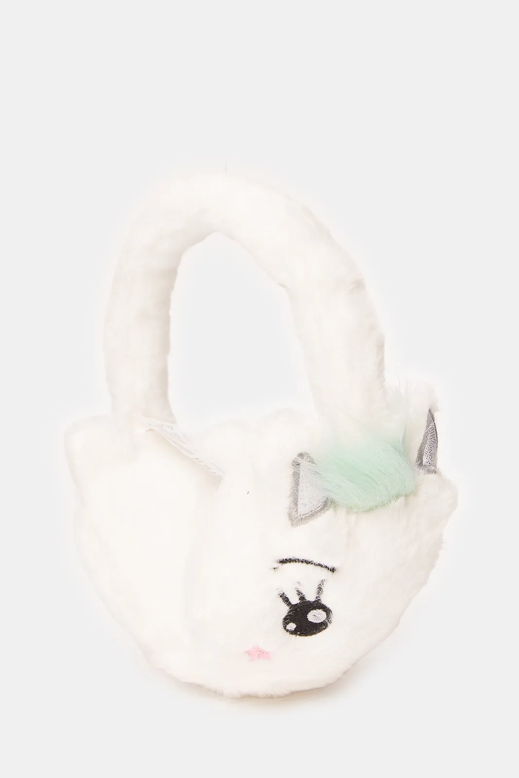 Girls White Unicorn Earmuff