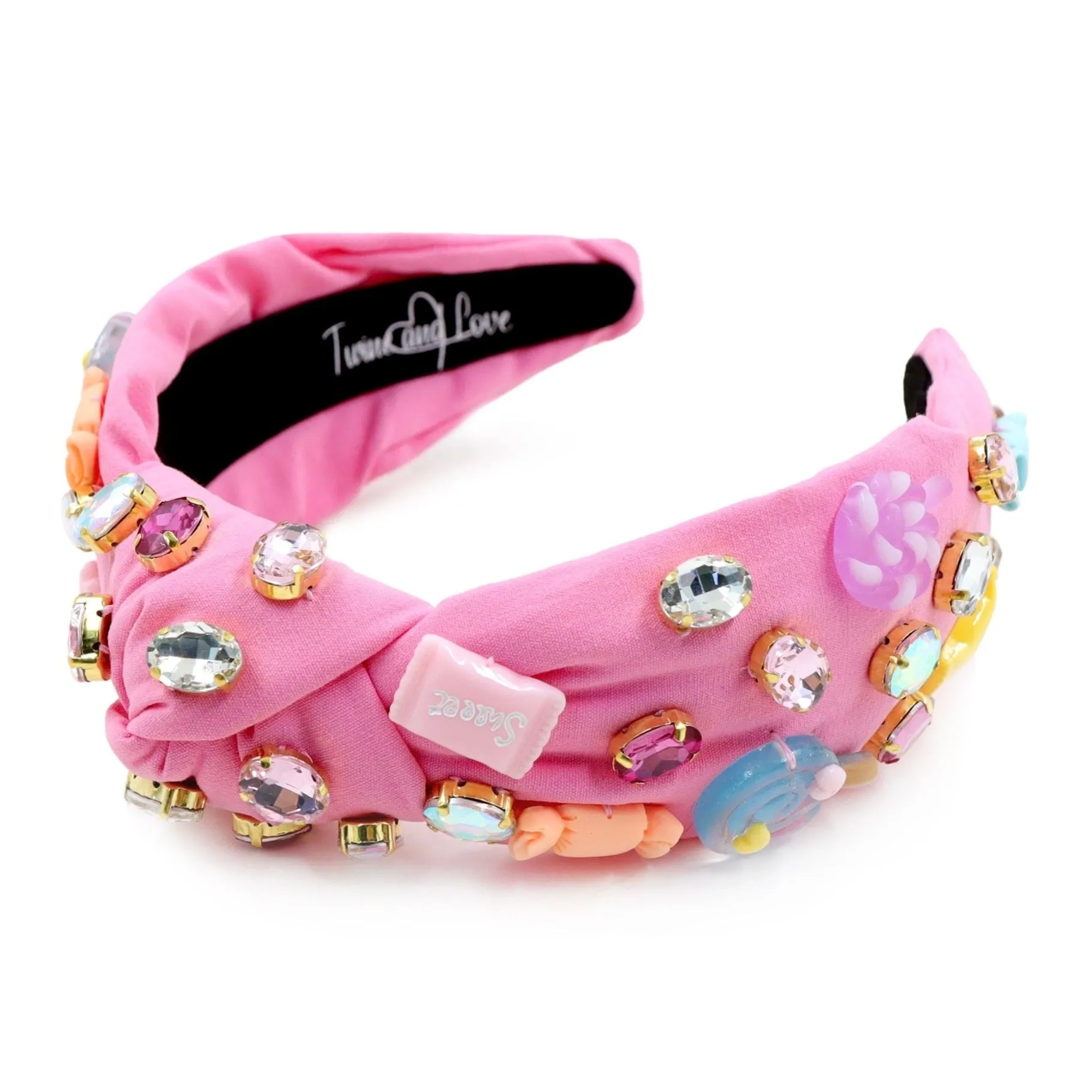 Hand Sewn Candy Jeweled Knot Headband