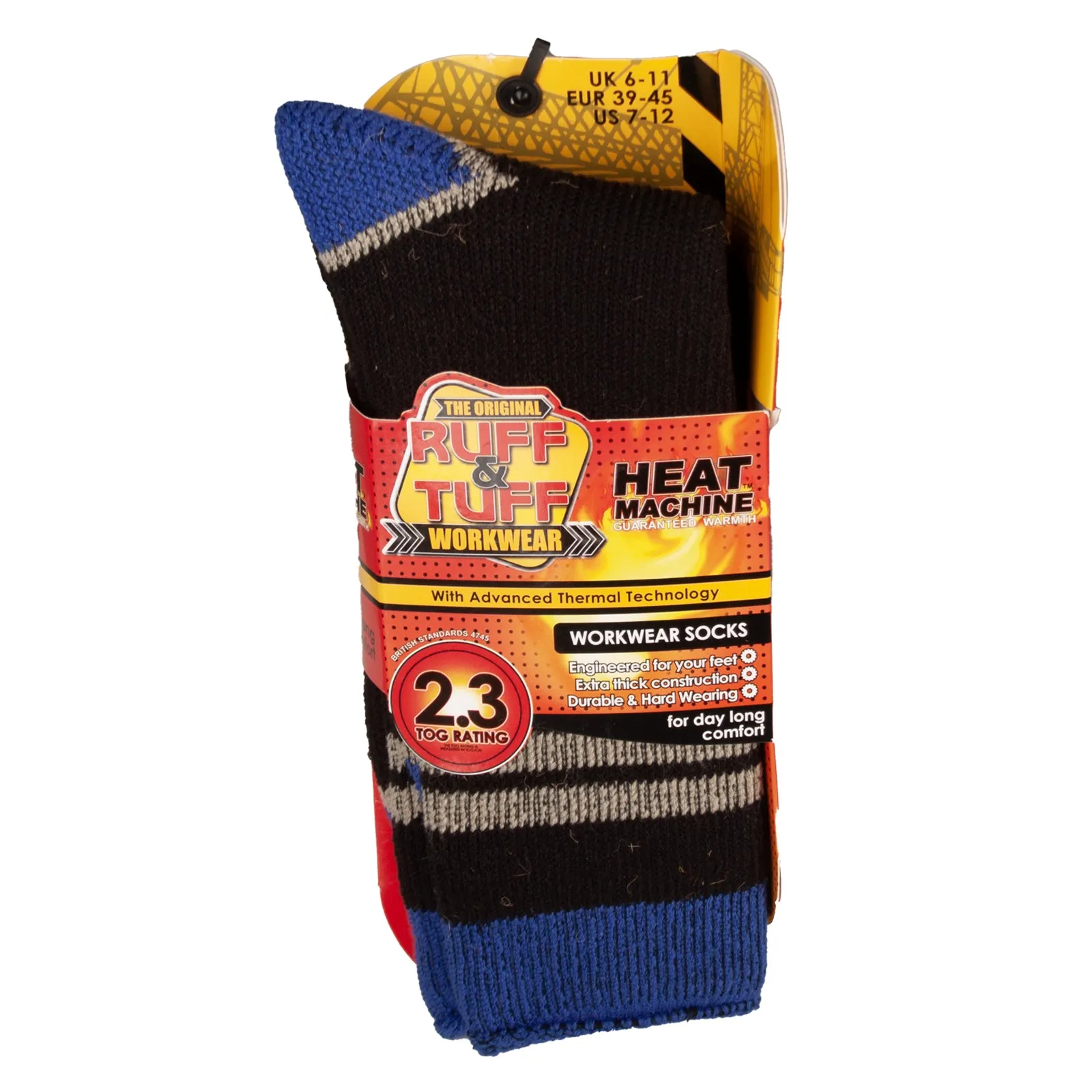 Heat Machine Men's Workwear Socks 1 Pack Assorted