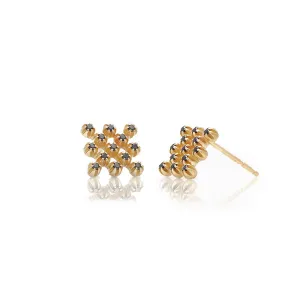 Hive black diamond earrings