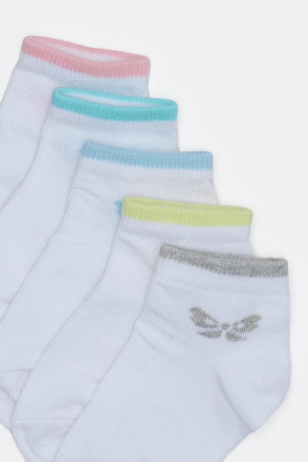 Infant Girls Assorted Ankle Length Socks (5 Pairs)