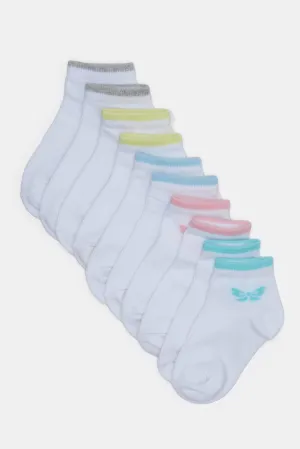 Infant Girls Assorted Ankle Length Socks (5 Pairs)