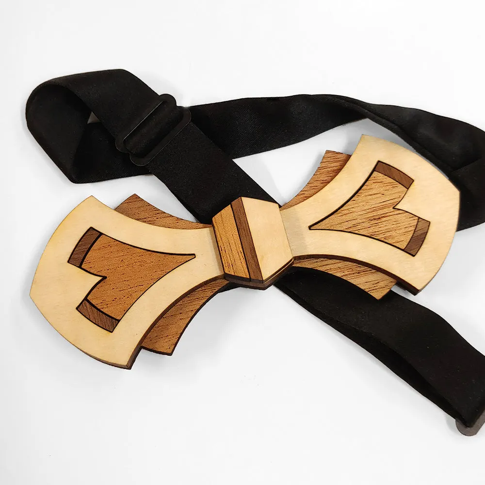 Jacques - Art Deco Designed Wood Bow Tie