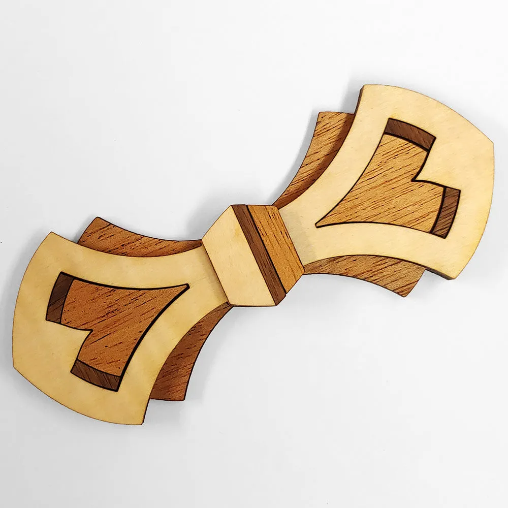 Jacques - Art Deco Designed Wood Bow Tie