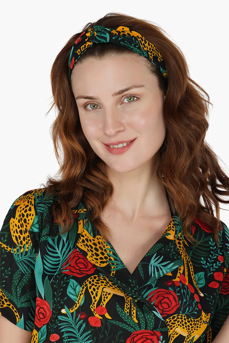 Jaguar Paradise Knotted Headband