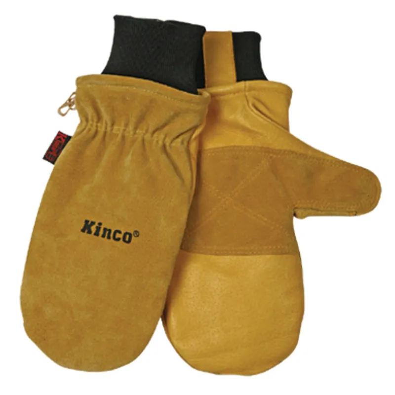 Kinco L Pigskin Leather Black/Gold Mittens