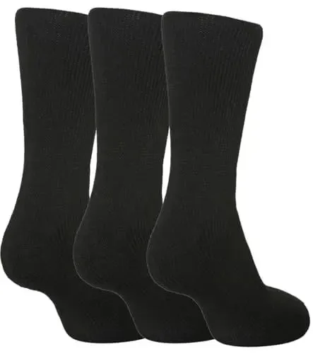 Ladies Thermal Winter Socks 2.3 TOG Pack of 3 Pairs Socks, Black/Assorted Thermal Socks, Ladies Winter Insulated Thick Warm Socks 4-7 UK/EU 37-40