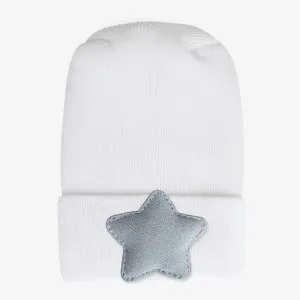 Linen Hospital Hat - Blue Star