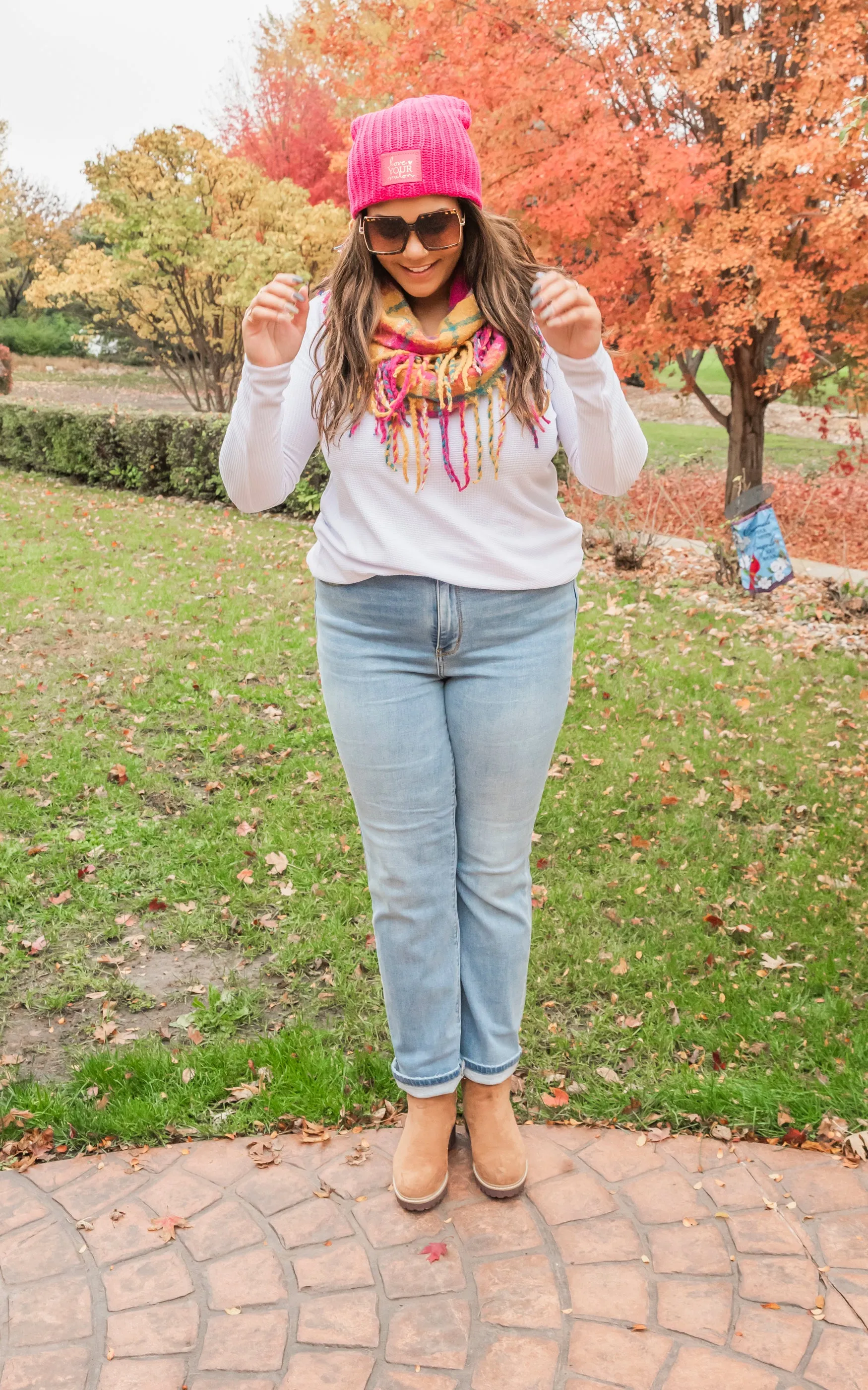 Love Your Melon Neon Pink Rose Foil Beanie