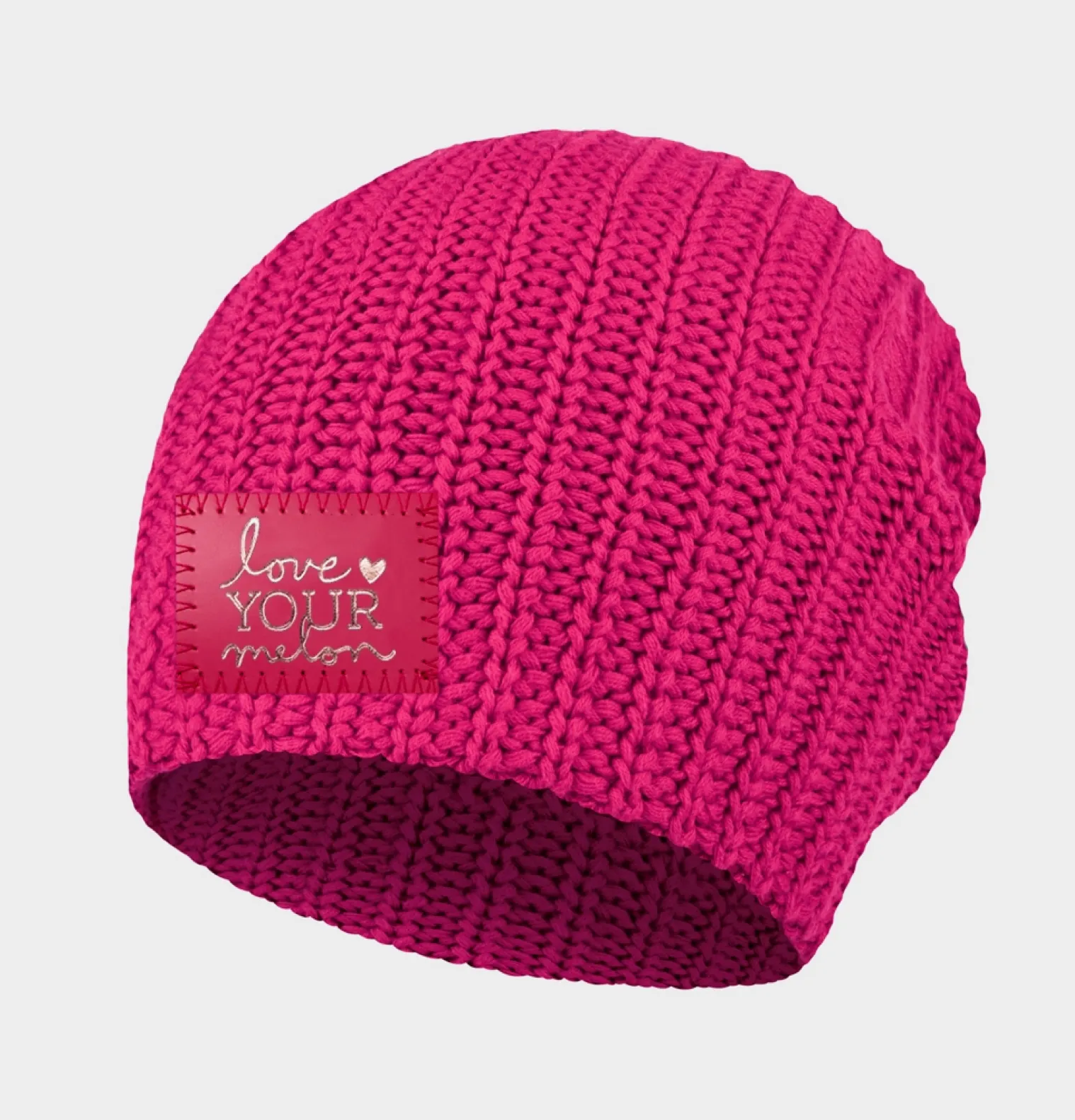 Love Your Melon Neon Pink Rose Foil Beanie