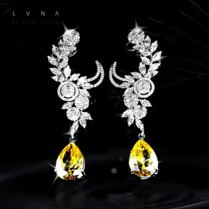 LVNA Signatures The Archives | “Agila” Teardrop Diamond Dangling Earrings 14kt