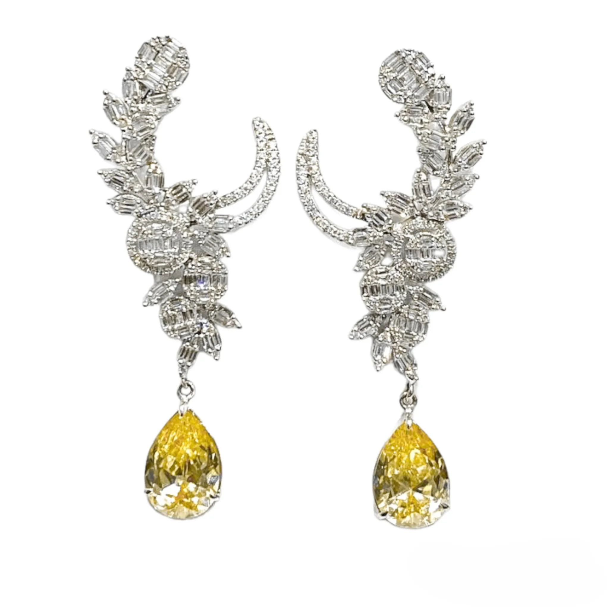 LVNA Signatures The Archives | “Agila” Teardrop Diamond Dangling Earrings 14kt